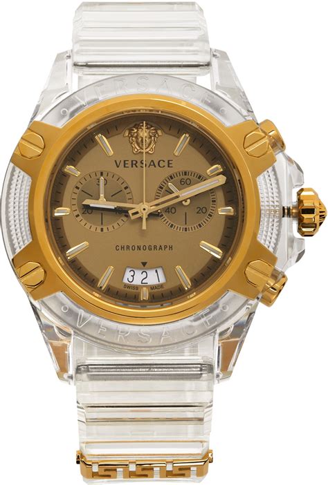 versace men's watch silver and gold|versace watches men price.